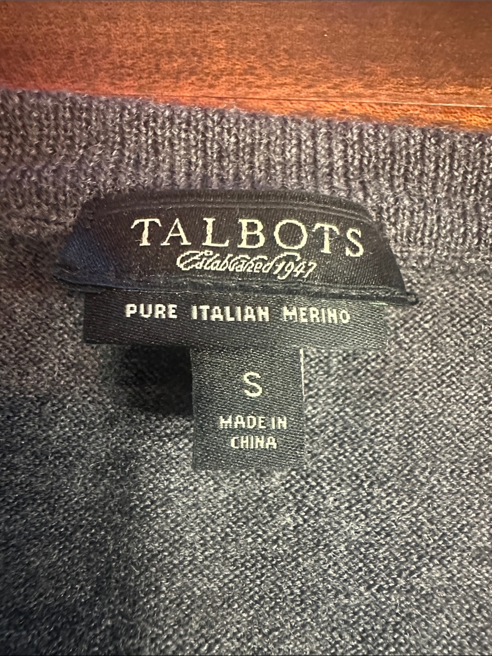 Talbots Gray Cardigan with Black Floral Print - Picture 7 of 8